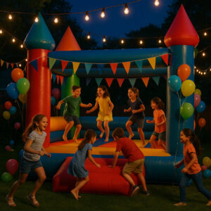 Bounce House Parties in the Evening